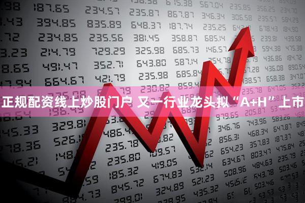 正规配资线上炒股门户 又一行业龙头拟“A+H”上市